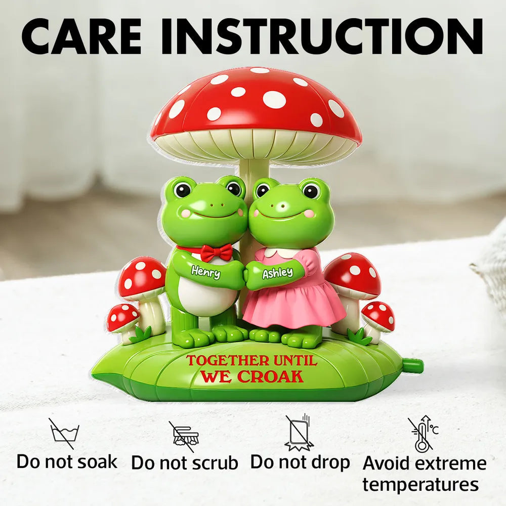 Personalized Frog Couple Acrylic Night Light for Couples - Romantic Gift Plaque MagicInPrints