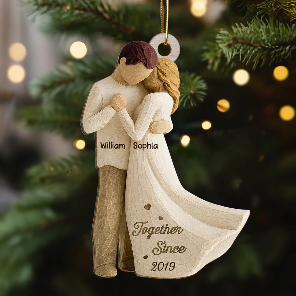 Personalized Couple Ornament for Christmas - Romantic Keepsake Gift Ornament MagicInPrints
