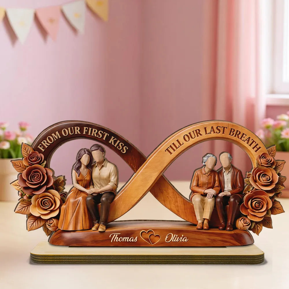 Personalized Infinity Couple Sculpture for Anniversary - Romantic Keepsake Gift Plaque MagicInPrints