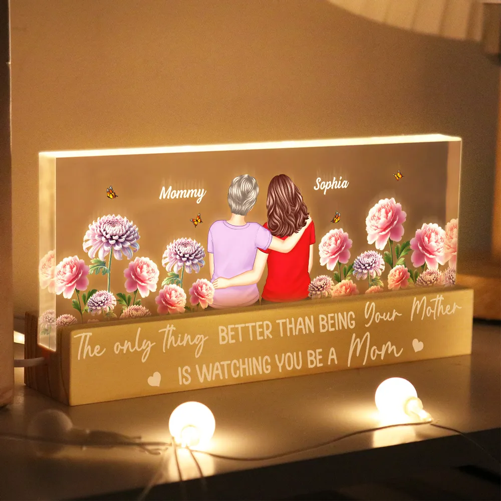 Personalized Mother-Daughter LED Light for Mom - Sentimental Gift Plaque MagicInPrints