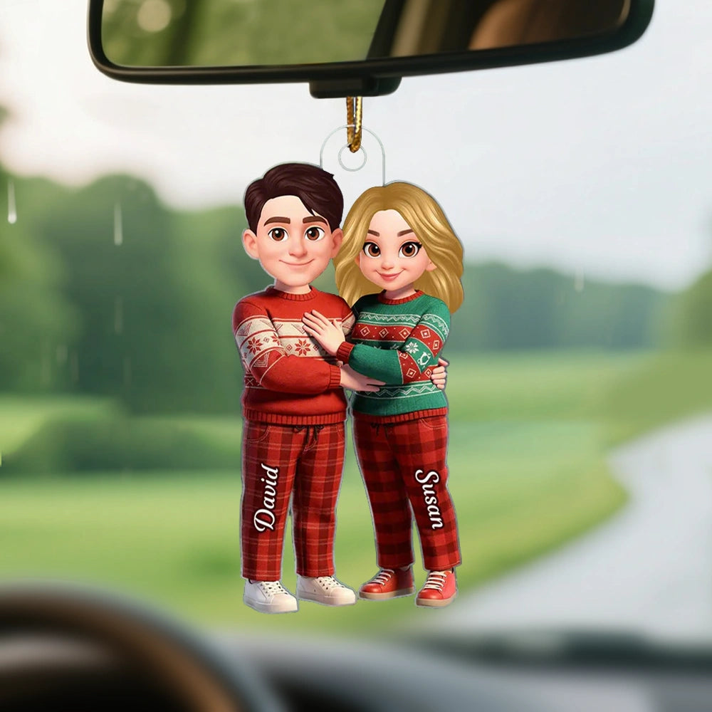 Personalized Couple Christmas Ornament - Custom Names Holiday Gift Ornament MagicInPrints