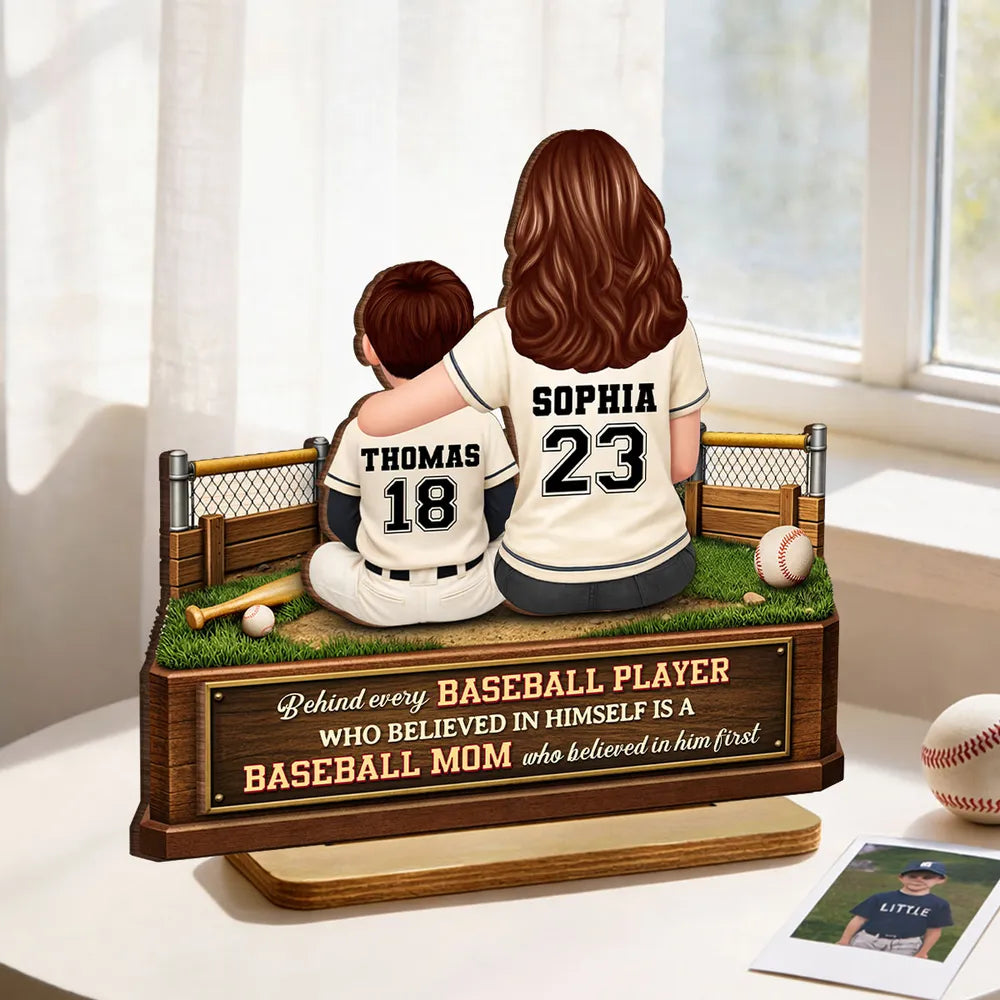 Custom Baseball Mom and Son Plaque - Personalized Gift for Mother's Day Plaque MagicInPrints