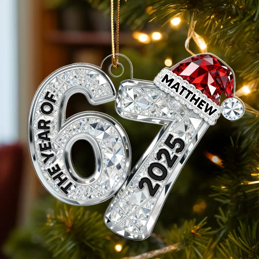 Personalized Christmas Ornament for 67th Birthday - Custom Name and Year Keepsake Ornament MagicInPrints
