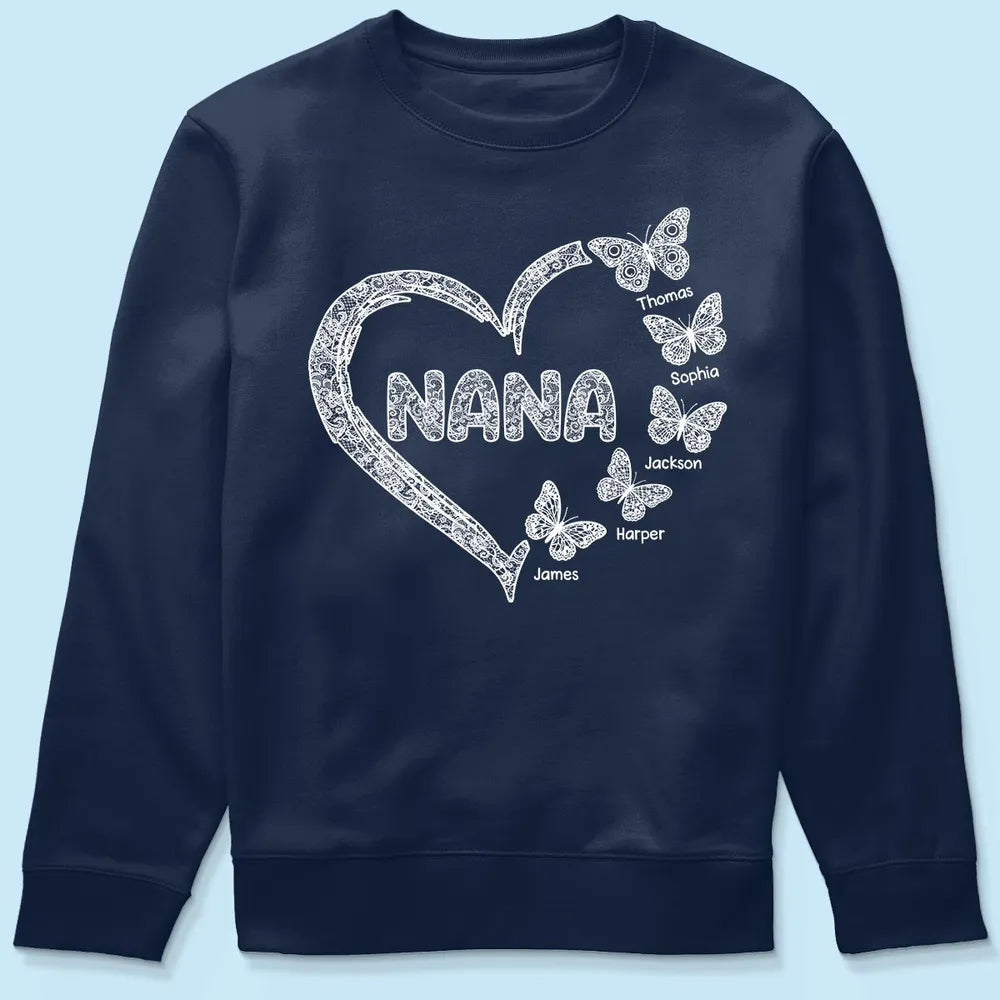 Personalized Nana T-Shirt for Grandparents with Butterfly Design - Family Gift Cloth MagicInPrints