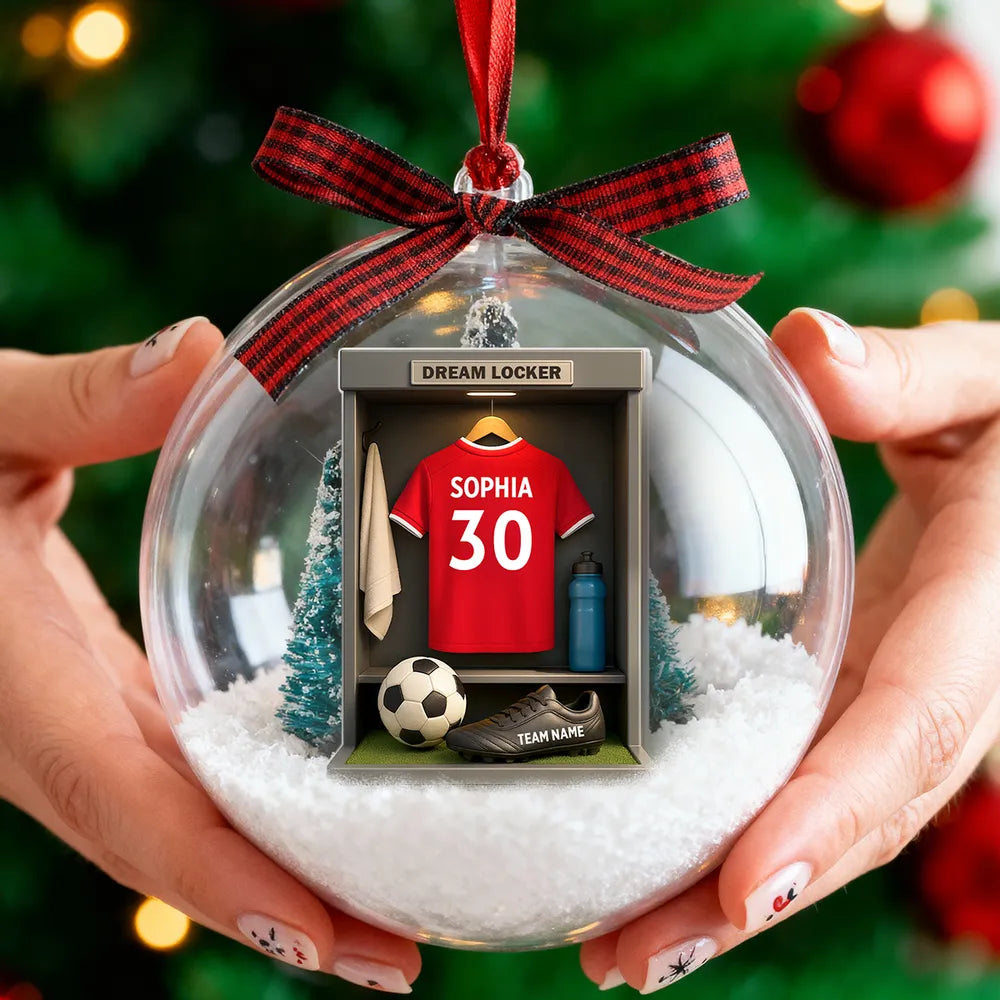 Personalized Soccer Locker Ornament for Kids - Christmas Gift Ornament MagicInPrints
