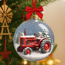 Load image into Gallery viewer, Personalized Tractor Ornament - The Perfect Gift for Farmers Ornament PopCulturePrints
