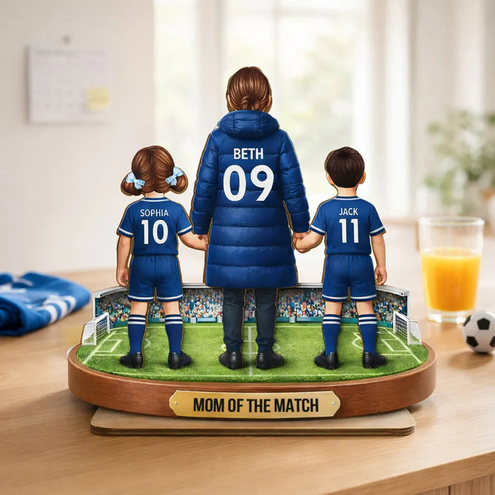 Personalized Soccer Family Figurine for Mom - Unique Mother's Day Gift Plaque MagicInPrints