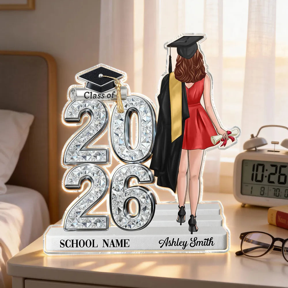 Personalized Graduation Acrylic Plaque for Her - Class of 2026 Keepsake Gift Plaque MagicInPrints
