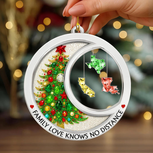 Custom State Christmas Ornament for Family - Holiday Decoration Ornament MagicInPrints