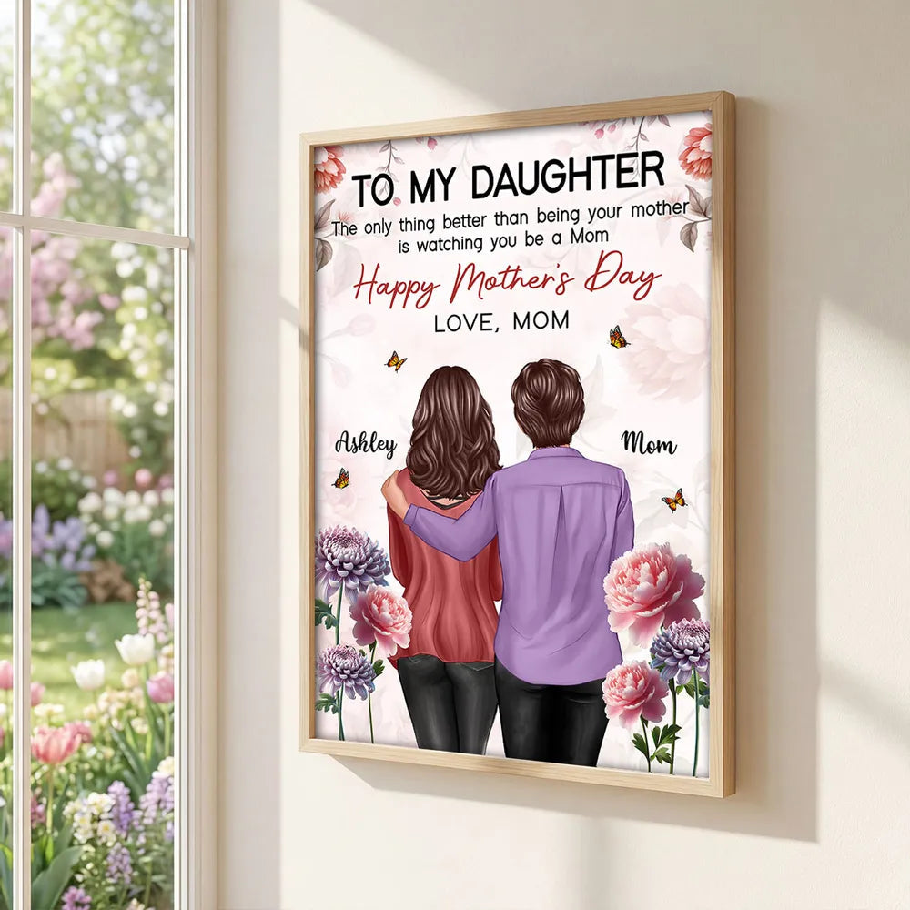 Personalized Mother's Day Daughter Gift - Custom Framed Art Poster or Canvas MagicInPrints