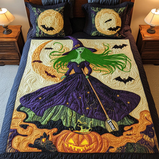 Witch Quilt Bedding Set - Personalized Gifts For Witch Lovers Blanket MagicInPrints
