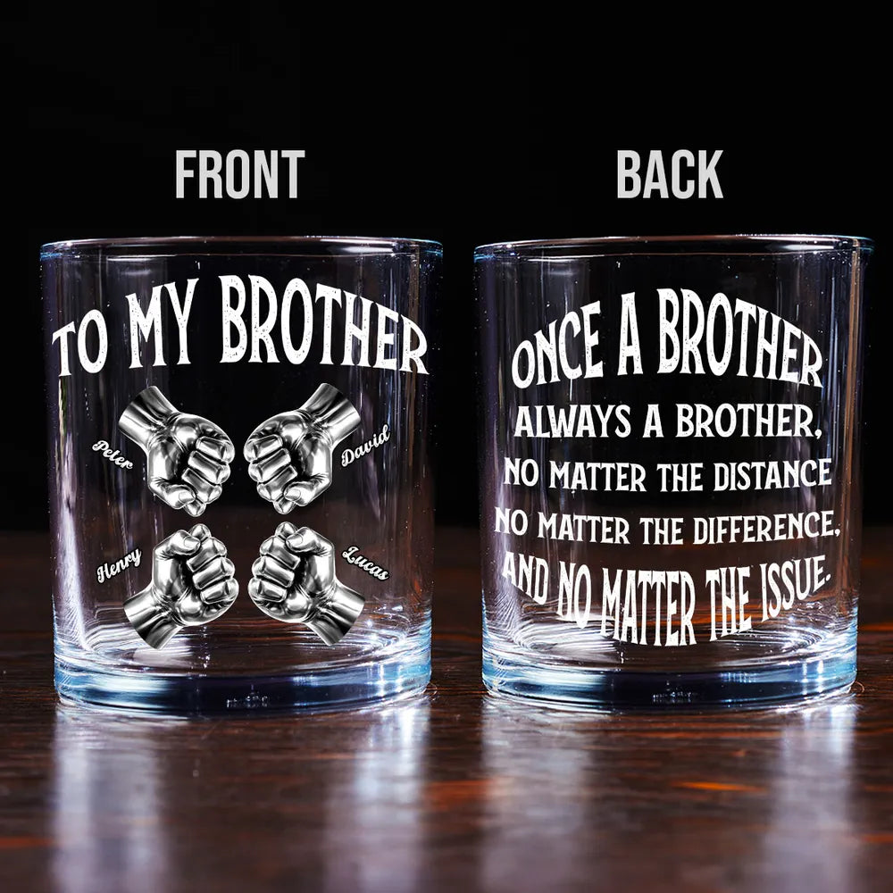 Personalized Whiskey Glass for Brother - Sentimental Gift for Brothers Cup MagicInPrints