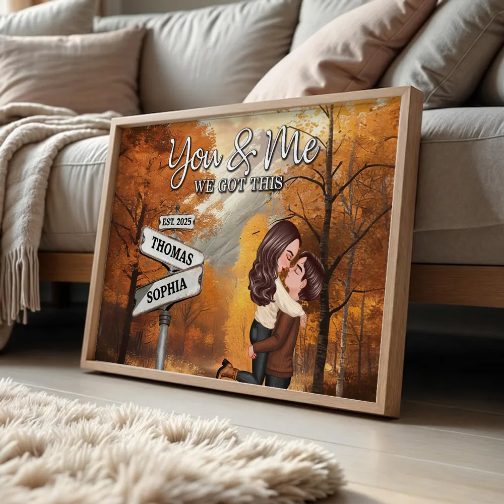 Personalized Couple Canvas Print for Lovers - Romantic Home Decor Poster or Canvas MagicInPrints