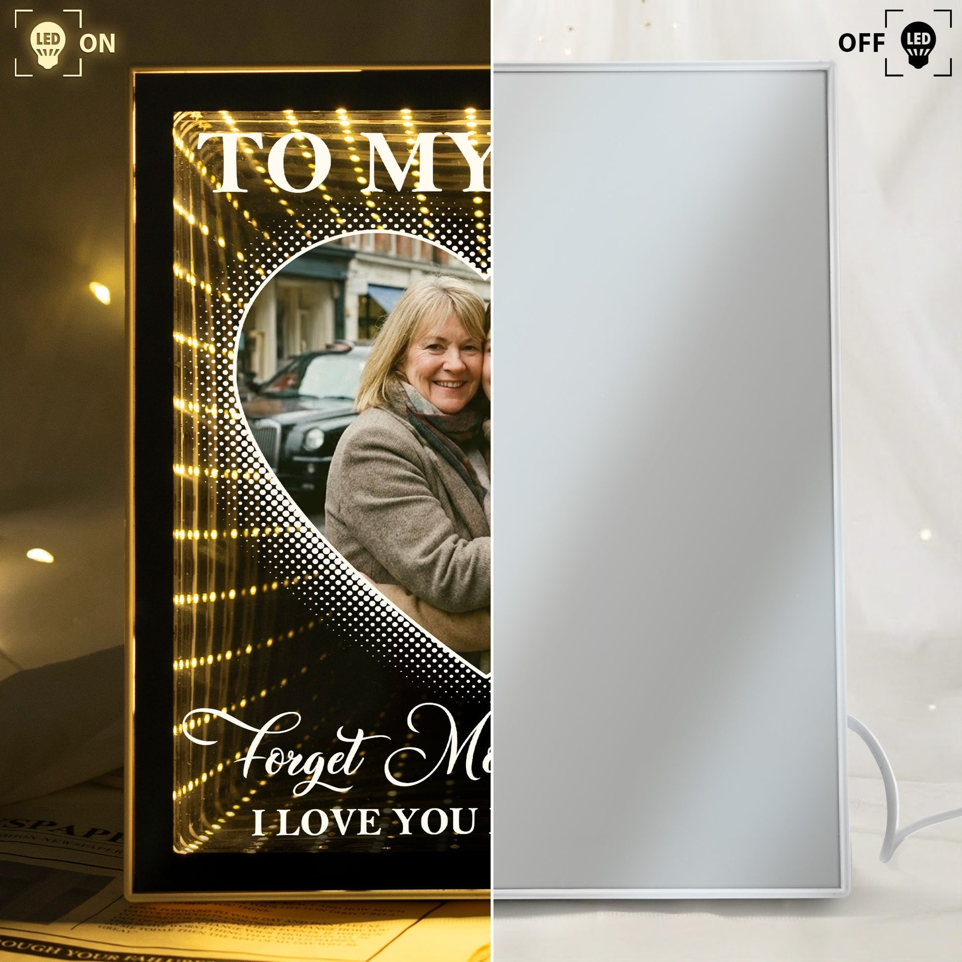 Personalized LED Heart Frame for Mom - Mother's Day Gift Plaque MagicInPrints