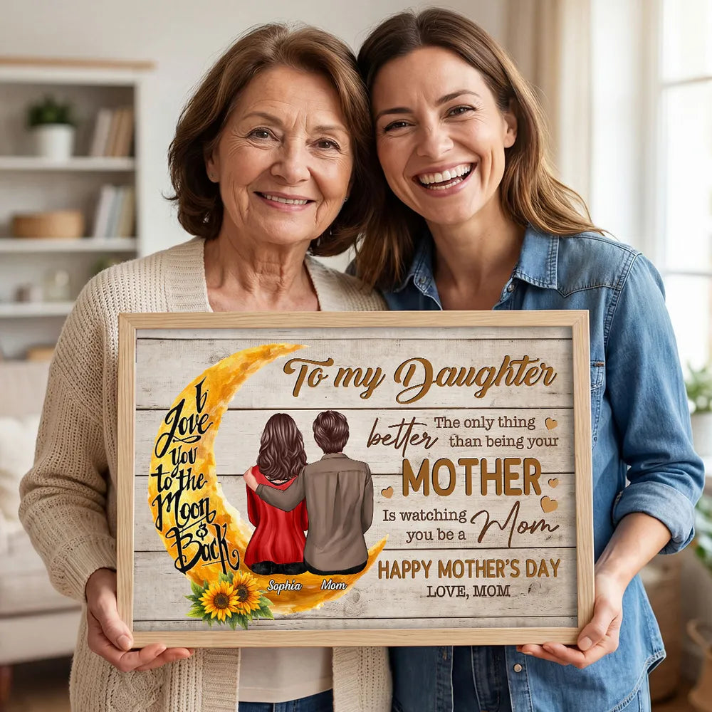 Personalized Mother-Daughter Canvas Art - Sentimental Mother's Day Gift Poster or Canvas MagicInPrints