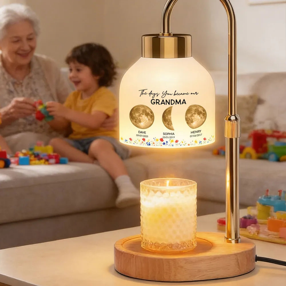 Custom Moon Phase Lamp for Grandma - Sentimental Gift with Personalized Dates Lamp MagicInPrints