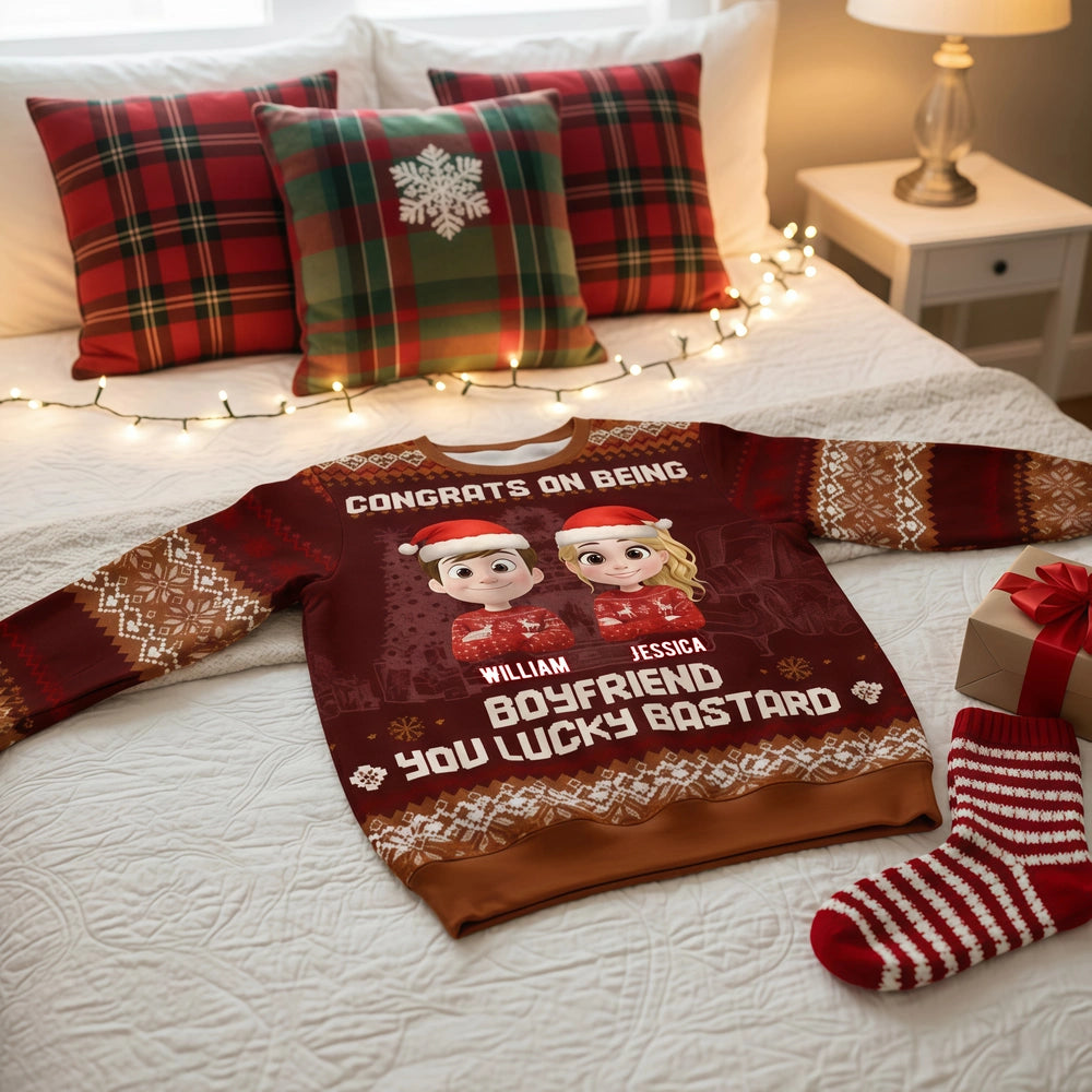 Personalized Christmas Sweater for Couples - Funny Holiday Gift Cloth MagicInPrints