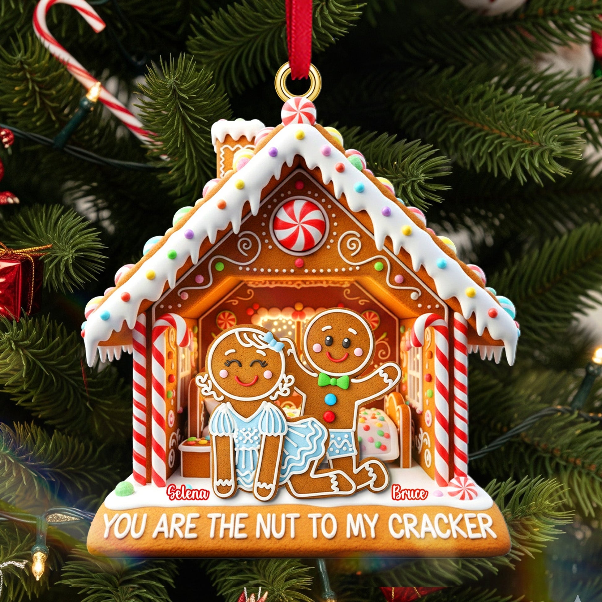 Personalized Gifts For Christmas, Naughty Couple Gingerbread Custom Shape Acrylic Ornament Ornament MagicInPrints