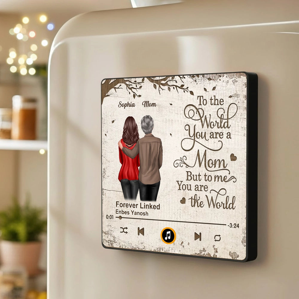 Personalized Music Plaque for Mom - Sentimental Gift for Mother's Day or Birthday Fridge Magnet MagicInPrints