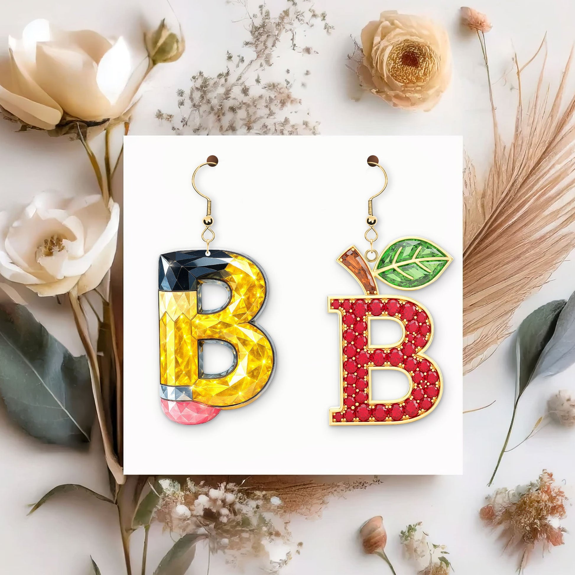 Cute Teacher Earrings - Personalized Gifts For Teachers Earrings MagicInPrints