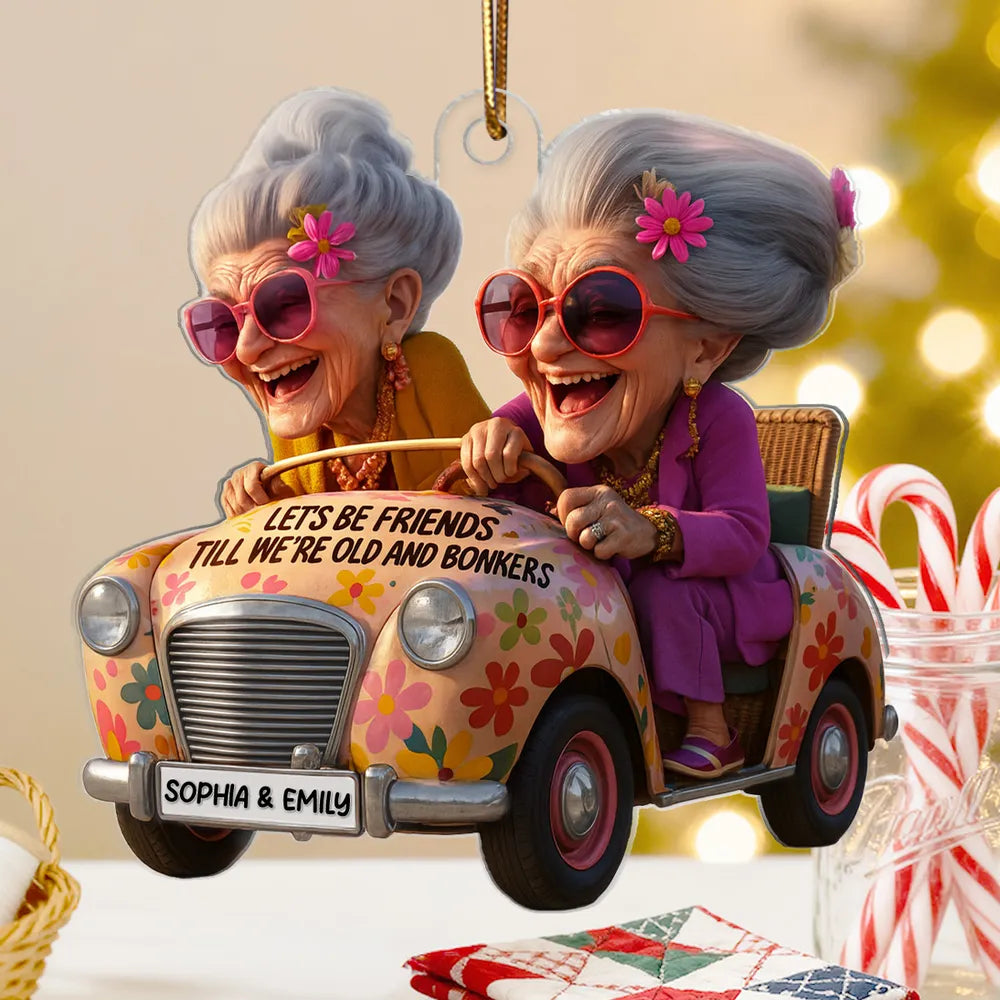 Personalized Funny Friends Ornament for Seniors - Christmas Gift Ornament MagicInPrints