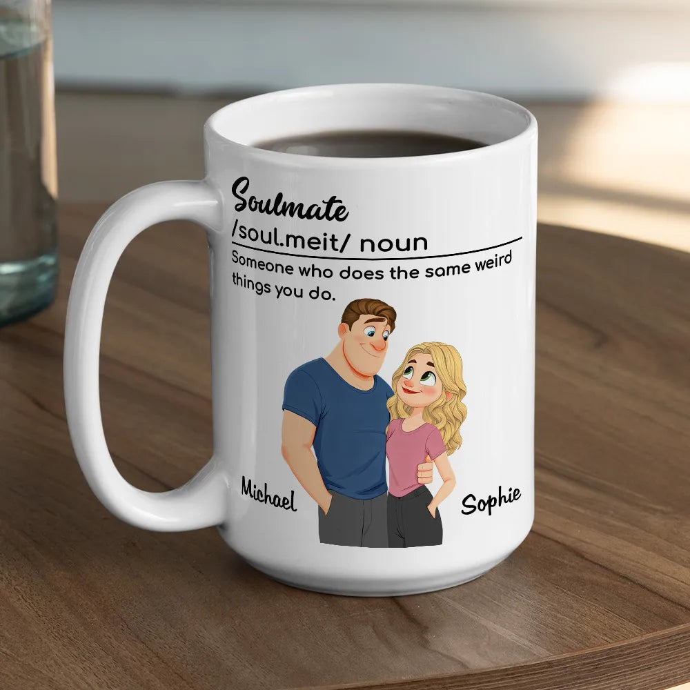 Personalized Soulmate Coffee Mug for Couples - Romantic Gift Cup MagicInPrints