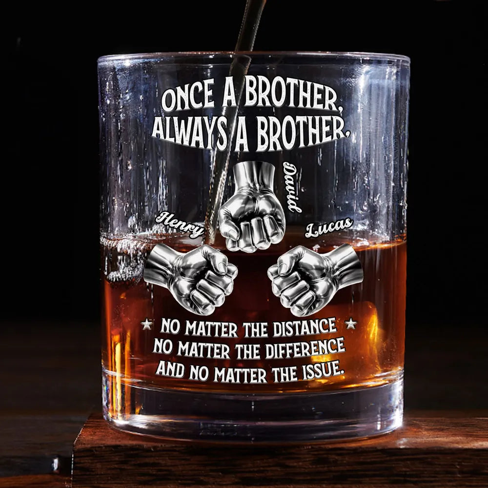 Personalized Whiskey Glass for Brothers - Sentimental Gift for Celebrations Cup MagicInPrints