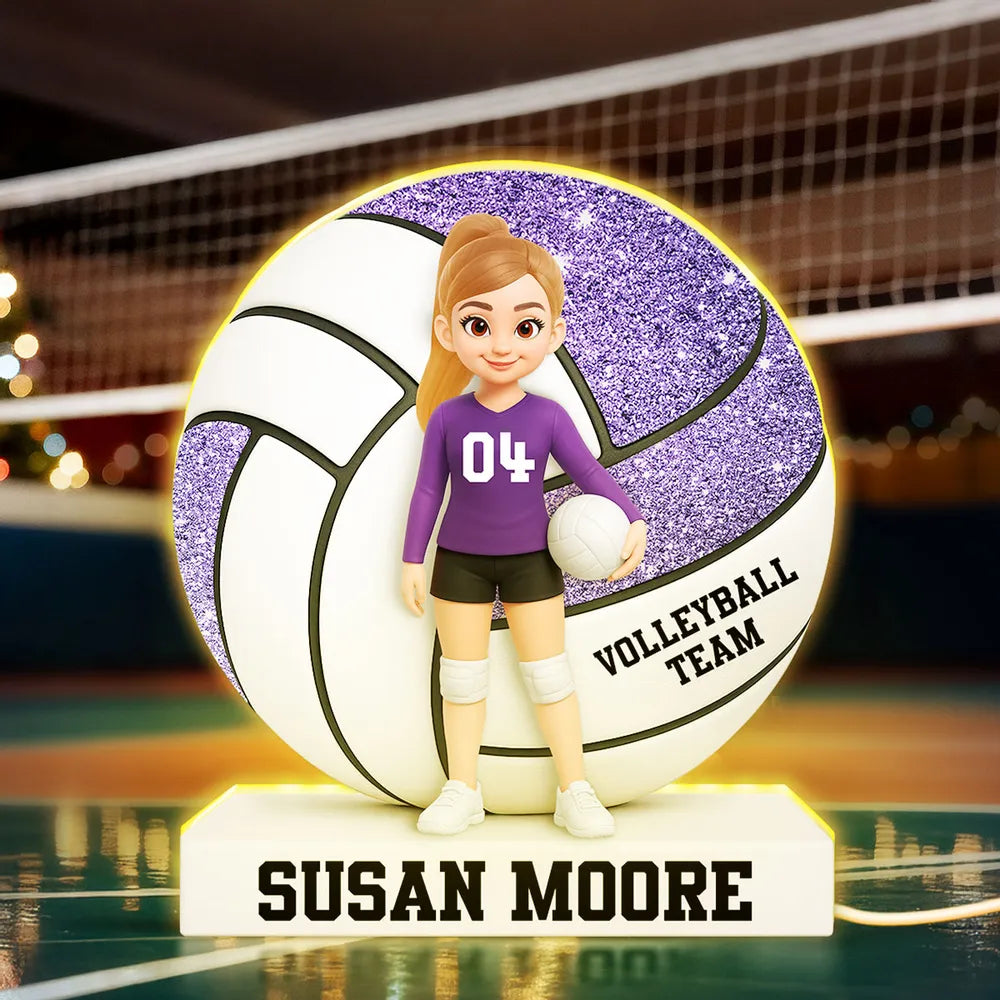 Custom Volleyball Team LED Night Light for Kids - Personalized Gift Plaque MagicInPrints