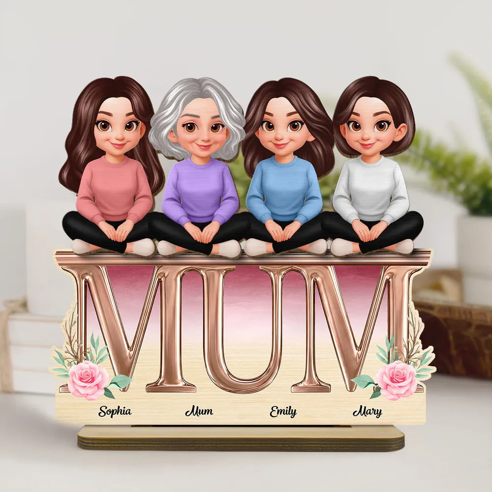 Custom Family Figurine Plaque for Mum - Personalized Gift for Mother's Day Plaque MagicInPrints