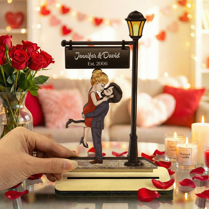 Personalized Romantic Couple Lamp for Anniversary - Custom Names & Date Plaque MagicInPrints
