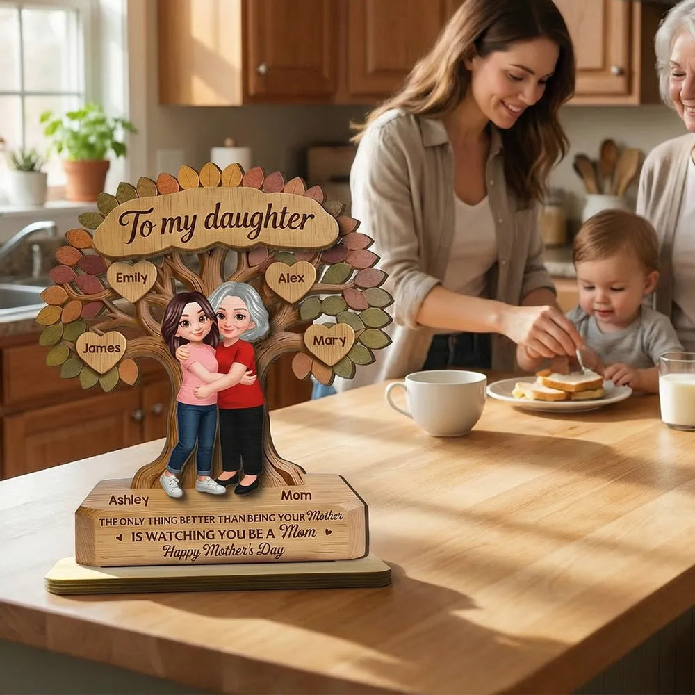 Personalized Family Tree Plaque for Daughter - Mother's Day Gift Plaque MagicInPrints