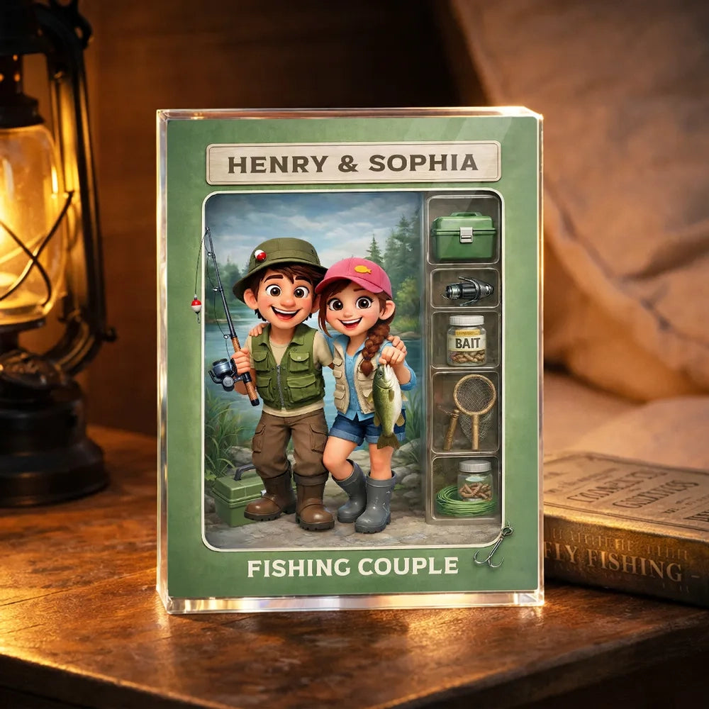 Personalized Fishing Couple Plaque for Couples - Perfect Gift for Fishing Enthusiasts Plaque MagicInPrints