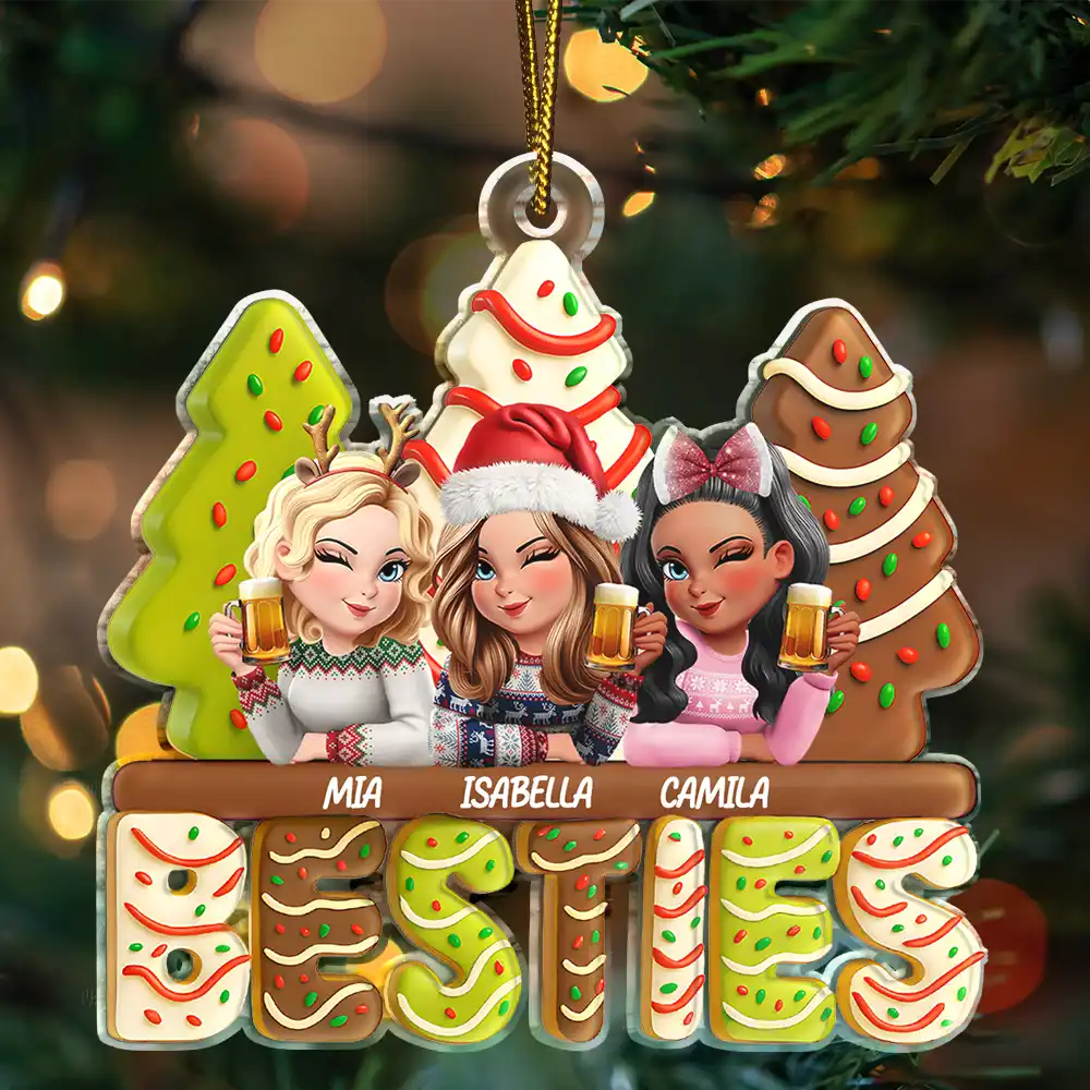 Celebrate Your Best Friendship – Personalized Acrylic Ornament – Gift for Sisters Acrylic Ornament MagicInPrints