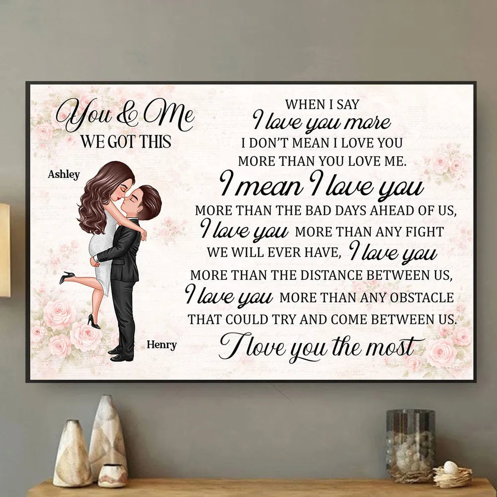 Personalized Romantic Couple Wall Art - Sentimental Gift for Anniversaries Poster or Canvas MagicInPrints