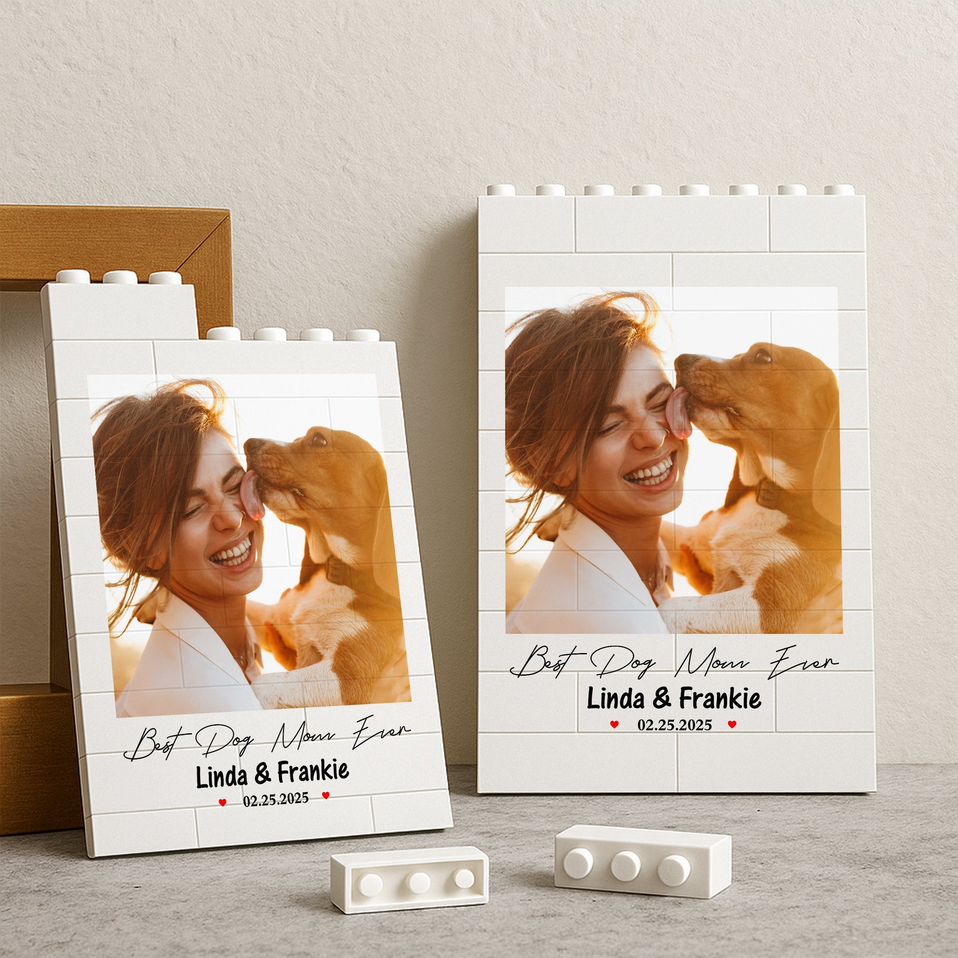 Custom Photo Brick Portrait for Pet Lovers - Personalized Gift Plaque MagicInPrints
