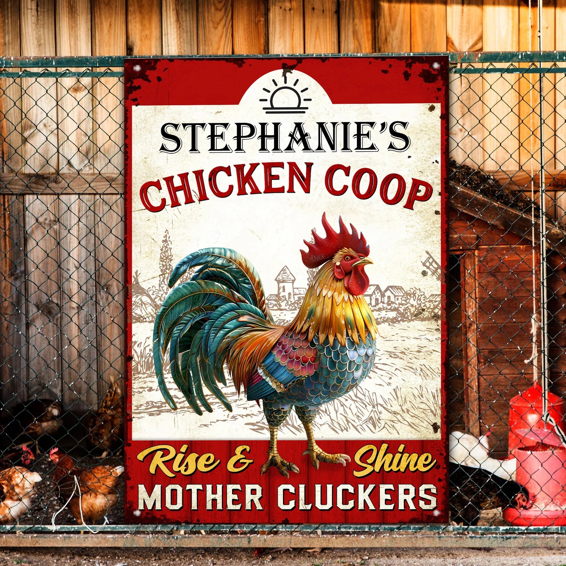 Personalized Metal Chicken Coop Sign for Farmers - Rustic Farm Decor Poster or Canvas MagicInPrints