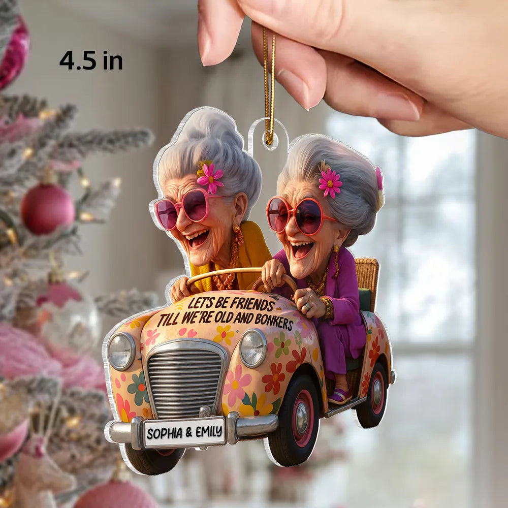 Personalized Funny Friends Ornament for Seniors - Christmas Gift Ornament MagicInPrints