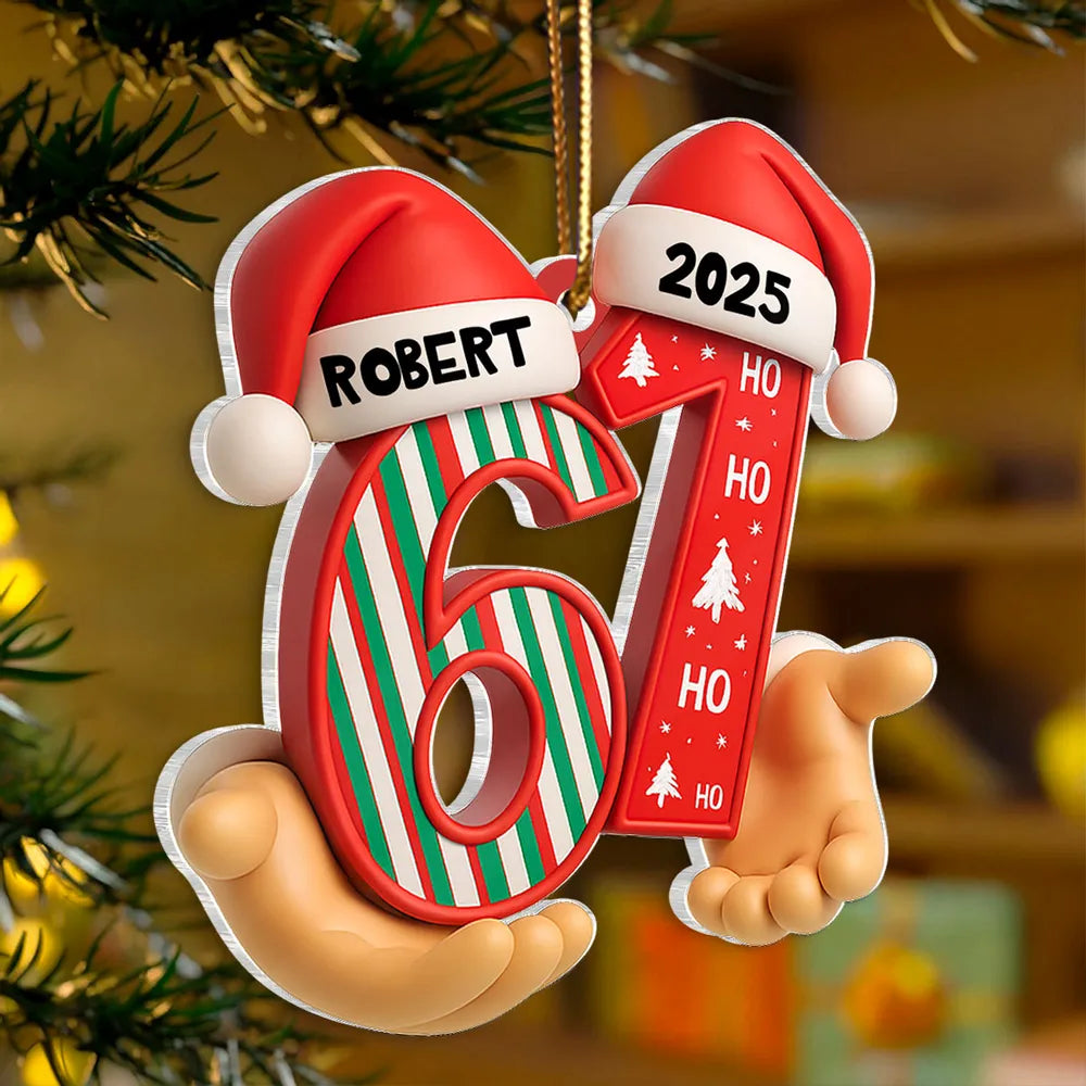 Personalized Christmas Ornament for Adults - Custom Name and Year Decoration Ornament MagicInPrints