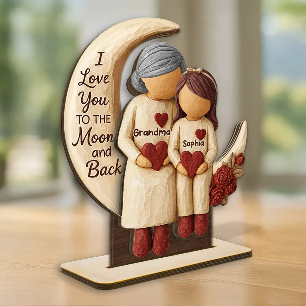 Personalized Family Figurine for Grandparents - Heartfelt Gift for Holidays Plaque MagicInPrints
