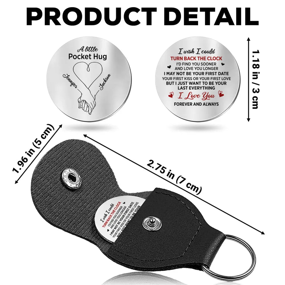 Personalized Pocket Hug Token Keychain for Couples - Sentimental Gift Keychain MagicInPrints