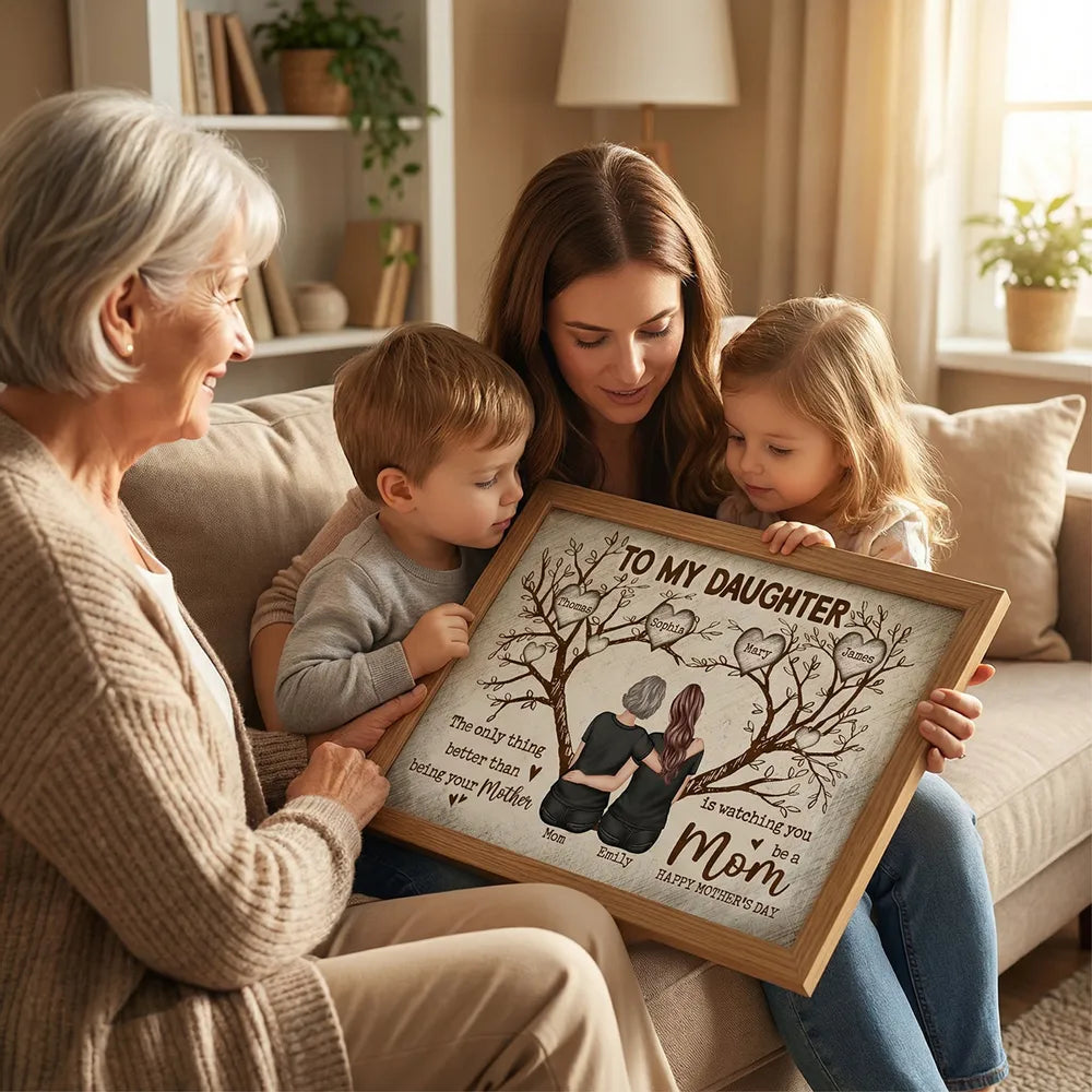 Personalized Mother-Daughter Canvas Art - Heartfelt Gift for Mother's Day Poster or Canvas MagicInPrints
