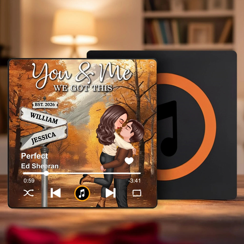 Personalized Music Plaque for Couples - Romantic Gift for Anniversaries Fridge Magnet MagicInPrints