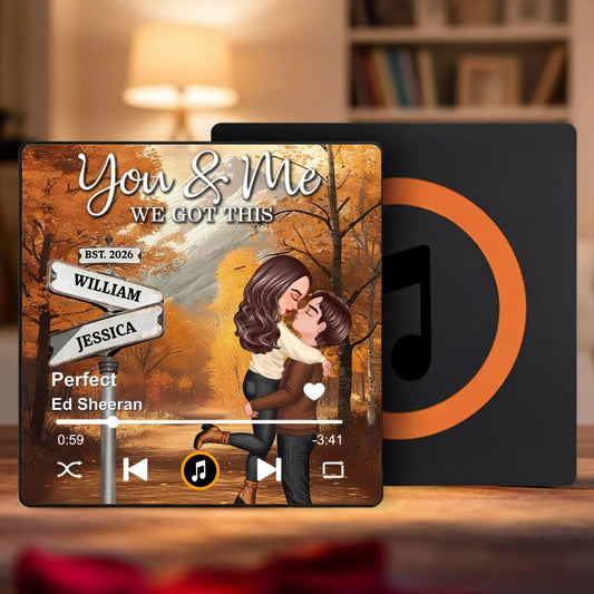 Personalized Music Plaque for Couples - Romantic Gift for Anniversaries Fridge Magnet MagicInPrints