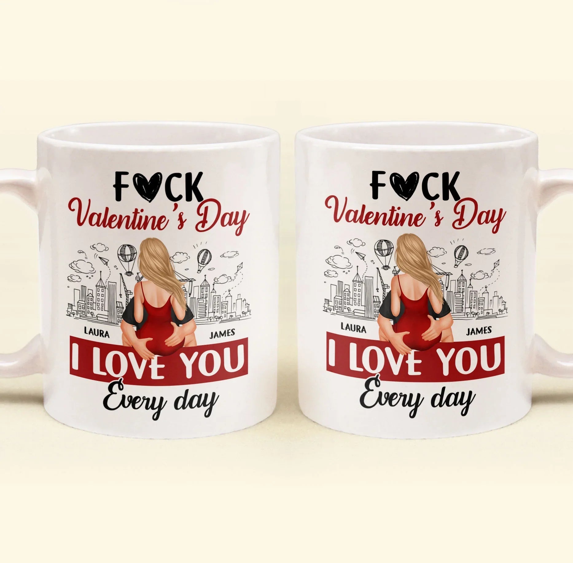 Personalized Romantic Couple Mug for Partners - Everyday Love Gift Cup MagicInPrints