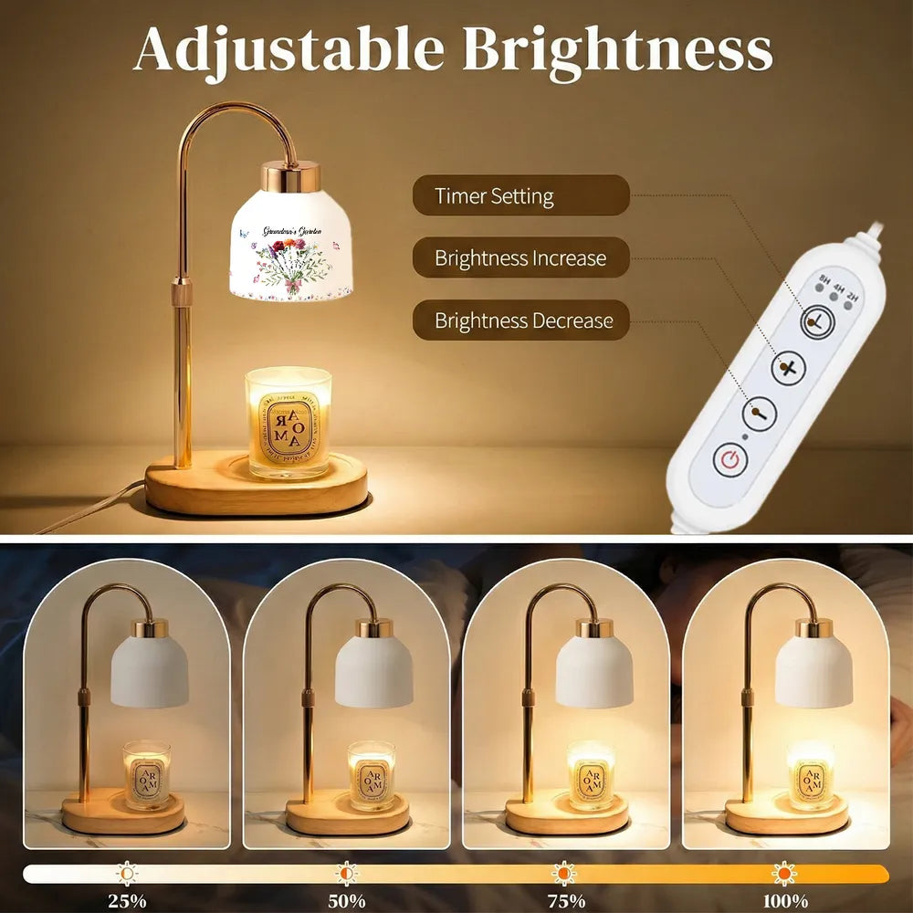 Personalized Grandma's Garden Lamp for Home Decor - Sentimental Gift Lamp MagicInPrints