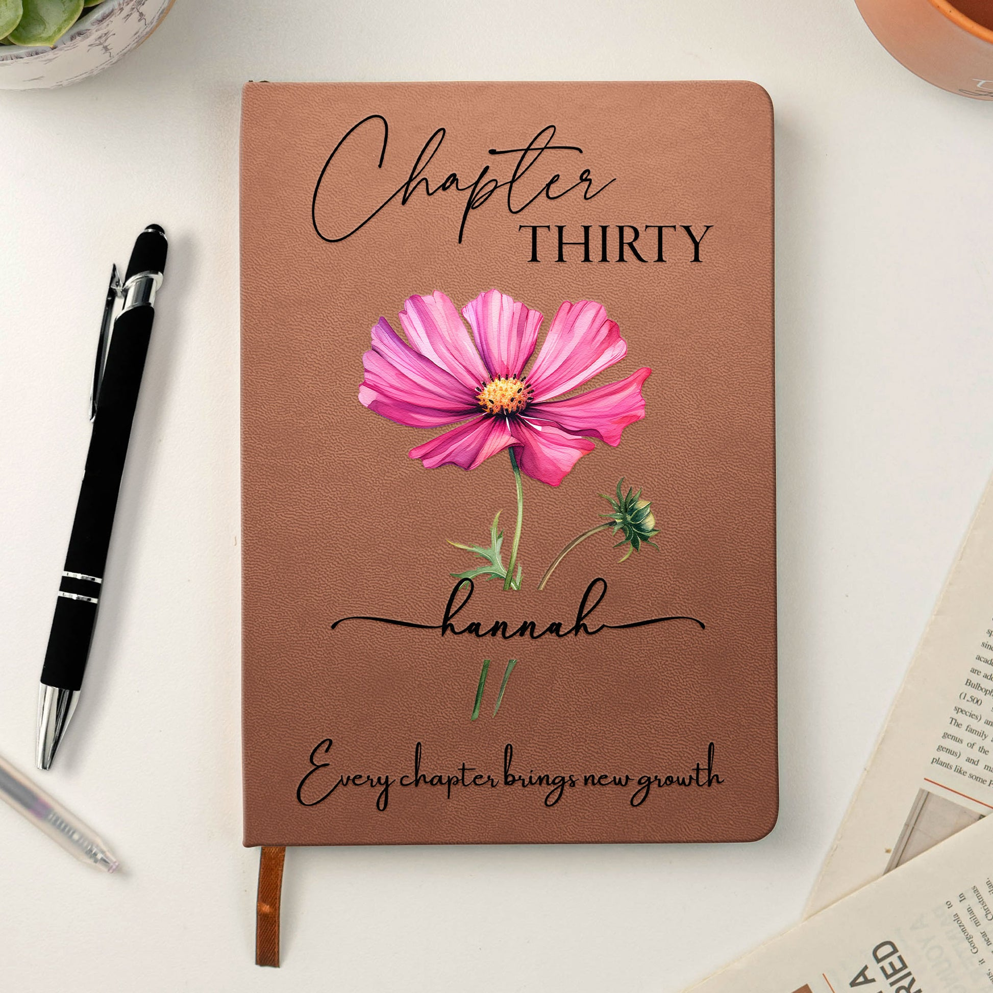Personalized Floral Journal for Women - Inspirational Birthday Gift Stationery MagicInPrints