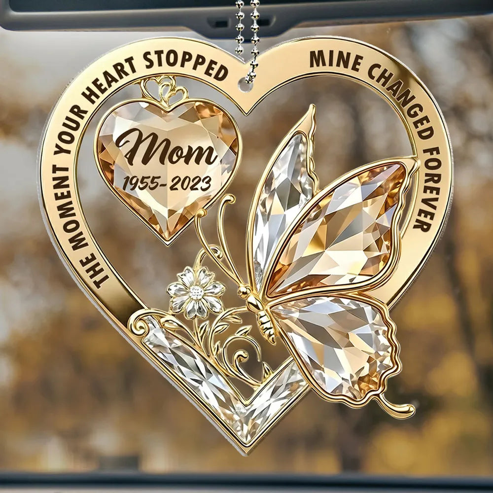 Personalized Memorial Car Ornament for Mom - Heartfelt Remembrance Gift Car Hanger MagicInPrints