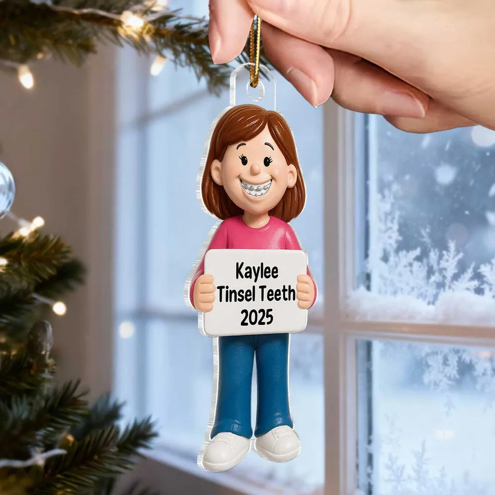 Personalized Braces Christmas Ornament for Kids - Fun Holiday Keepsake Ornament MagicInPrints