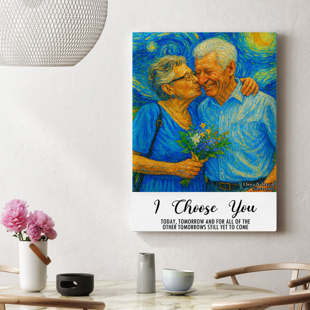 Together is Our Favorite Place - Personalized Art Style Couple Canvas Print Poster & Canvas MagicInPrints
