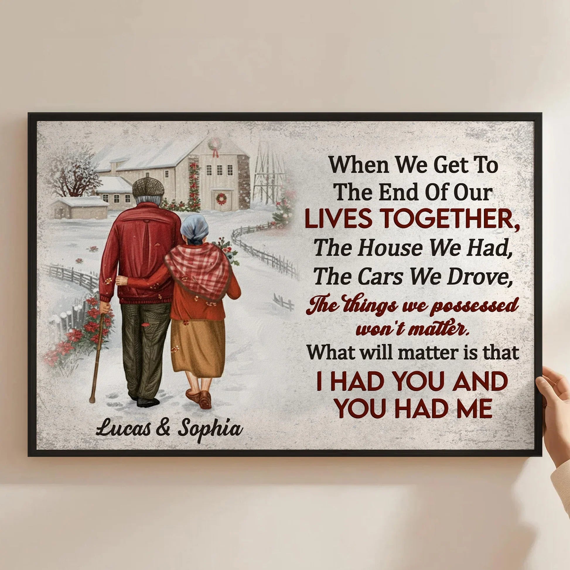 Personalized Couple Canvas Wall Art - Sentimental Gift for Seniors - Love Quote Poster or Canvas MagicInPrints